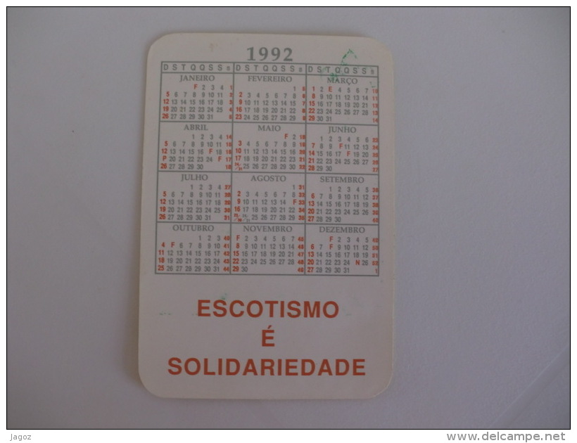 Scouts AEP Portugal Portuguese Pocket Calendar 1992 - Formato Piccolo : 1991-00