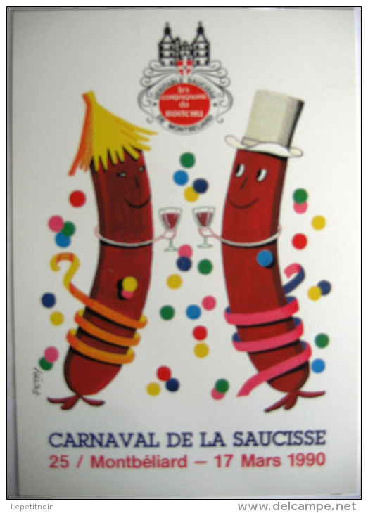 Montbéliard Carnaval Saucisse 1990 Compagnons Du Boitchou Jean-Marie Petey - Petey