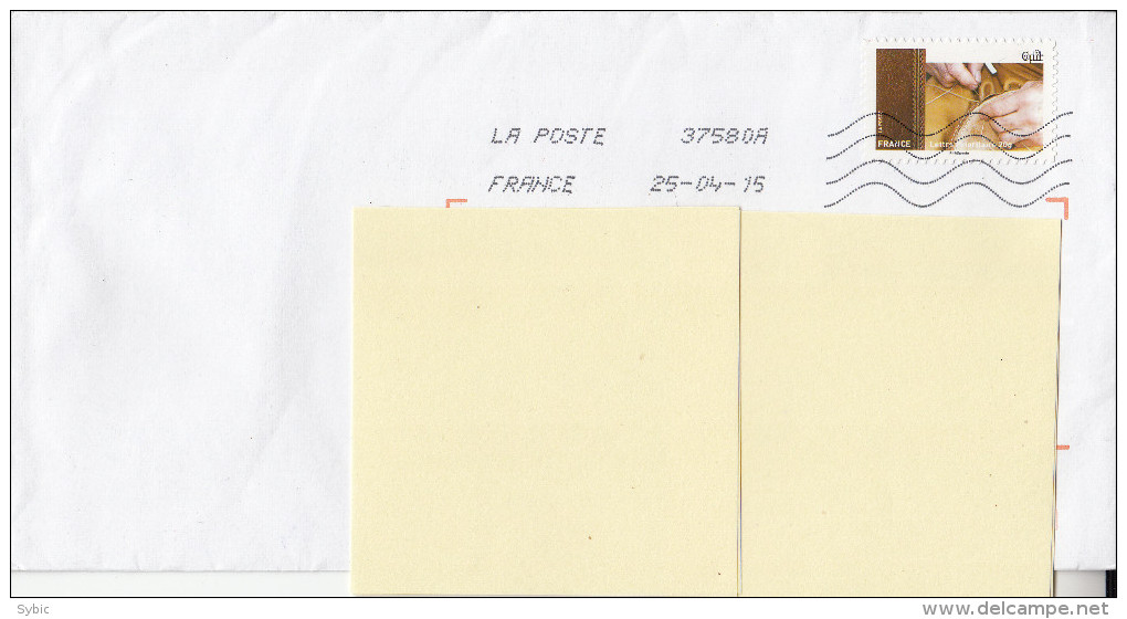 FRANCE - Cuir  - Nouveauté 2015  Sur Lettre - Covers & Documents