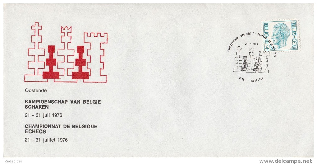 SCHACH-CHESS-ECHECS-SCACC HI, BELGIUM, 1976, Special Postmark !! - Scacchi