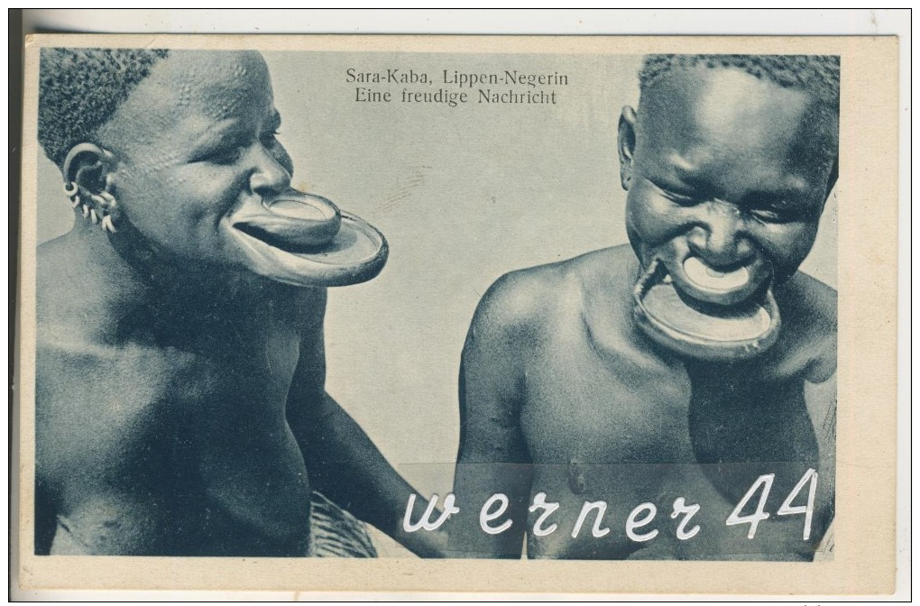 Sara-Kaba V. 1936 Lippen-Negerin -- Eine Freudige Nachricht (7964) - Tschad