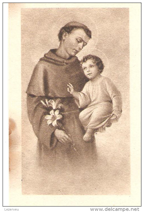 IMAGES RELIGIEUSES PIEUSES LOT DE 2 SAINT ANTOINE DE PADOUE S. ANTONIO PADOVA ( PRIERES) - Images Religieuses