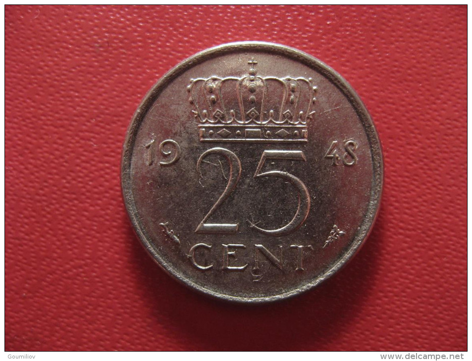 Pays-Bas - 25 Cents 1948 1036 - 25 Cent