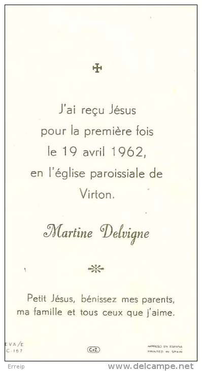 Martine Delvigne Communion Virton 1962 - Virton