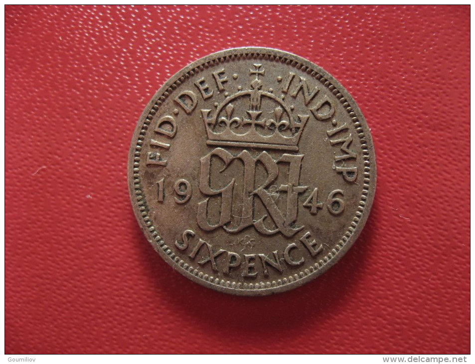 Grande-Bretagne - UK - 6 Pence 1946 George VI 2127 - H. 6 Pence