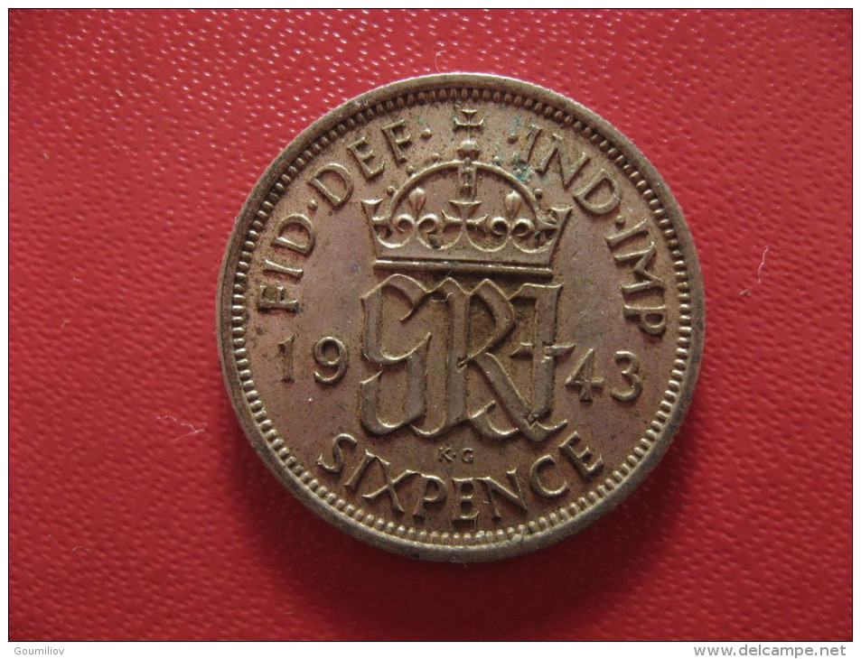 Grande-Bretagne - UK - 6 Pence 1943 George VI 2112 - H. 6 Pence