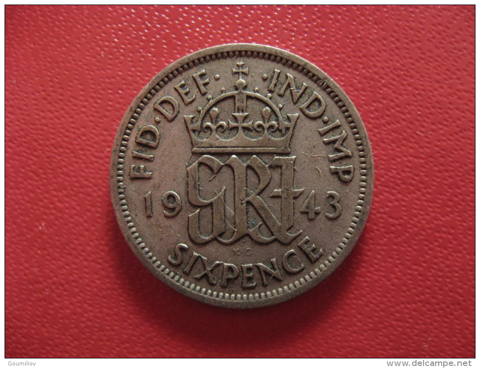 Grande-Bretagne - UK - 6 Pence 1943 George VI 2114 - H. 6 Pence