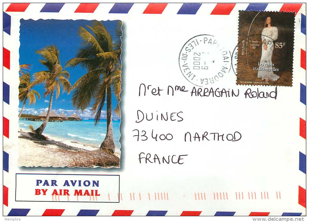 20001 Lettre Avion Pour Les USA  Yv625 (Robes Traditionnelles) - Storia Postale