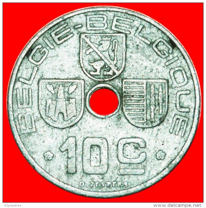 * OCCUPATION BY GERMANY ~ DUTCH LEGEND: BELGIUM★ 10 CENTIMES 1942! LEOPOLD III (1934-1950) LOW START&#9733;NO RESERVE! - 10 Centesimi