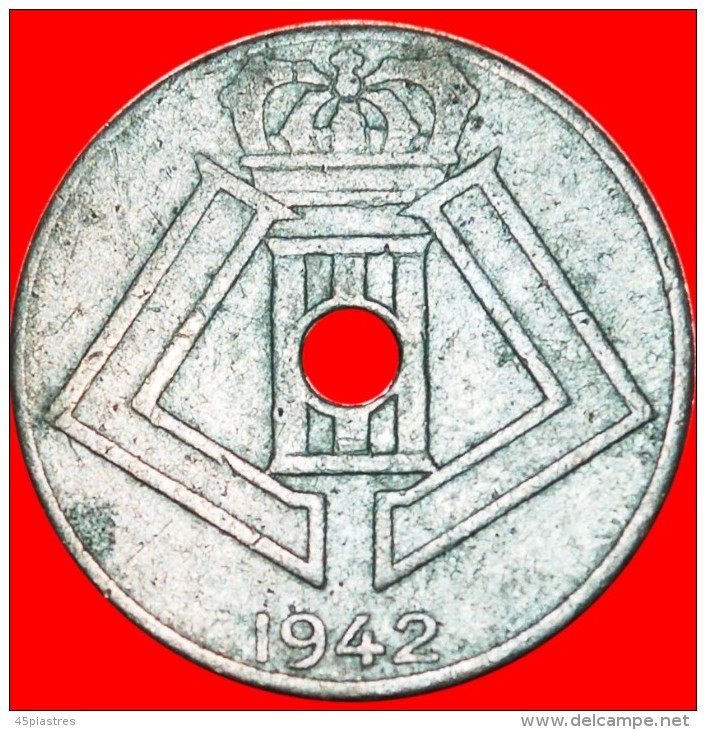 * OCCUPATION BY GERMANY ~ DUTCH LEGEND: BELGIUM★ 10 CENTIMES 1942! LEOPOLD III (1934-1950) LOW START&#9733;NO RESERVE! - 10 Cent