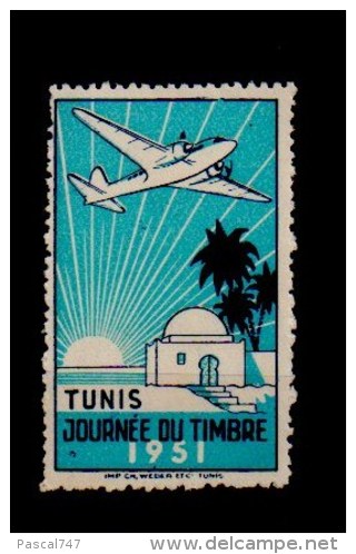 Journee Du Timbre Tunis 1951 - Aviación