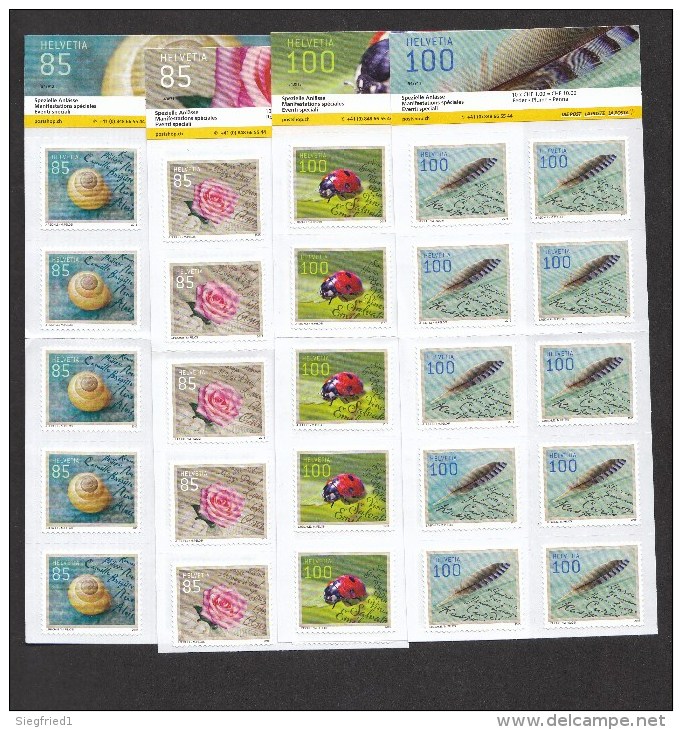Schweiz **  Glückwunschmarken 2410-2413  Neuheiten September 2015 Kleinbogen 10 Marken   Postpreis 37,00 CHF - Ungebraucht