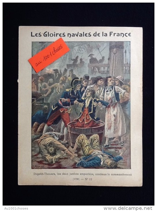 Ancien Protège-cahier Illustré  Les Gloires Navales De La France - Autres & Non Classés