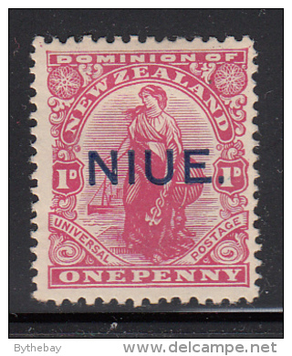Niue MH Scott #22 SG #24 NIUE Overprint On NZ 1p 'Commerce' - Niue