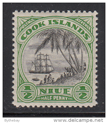 Niue MH Scott #53 SG #55 1/2p Landing Of Captain Cook - No Watermark - Niue