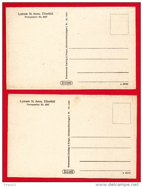 Elberfeld (Wuppertal). Lot De 9 Cartes. Lyzeum Sankt Anna. Lycée Sainte-Anne. ( Avant 1929) - Wuppertal