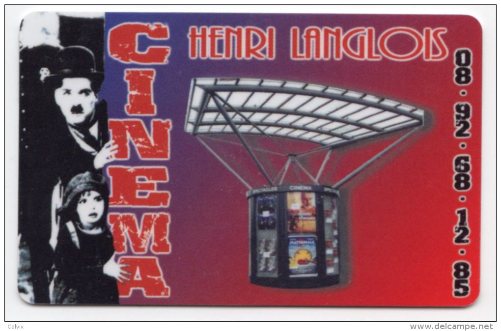 FRANCE CARTE CINEMA HENRI LANGLOIS FRANCONVILLE CHARLIE CHAPLIN - Kinokarten