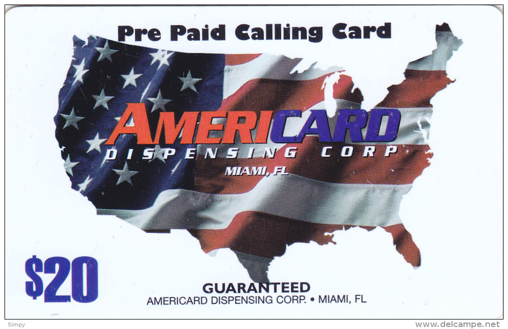 USA  Prepaid Card - BTI Telecommunications Services   / American Flag 20$ - Sonstige & Ohne Zuordnung