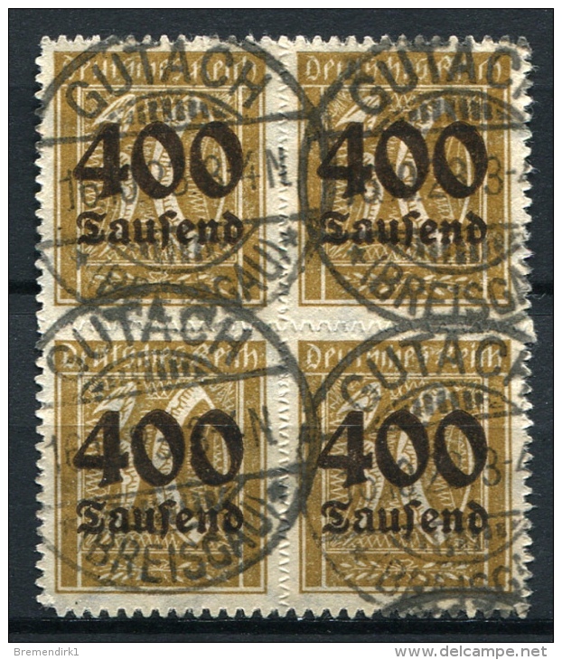 18679) DEUTSCHES REICH 4mal # 299 Gestempelt GEPRÜFT Aus 1923, 24.- € - Gebraucht