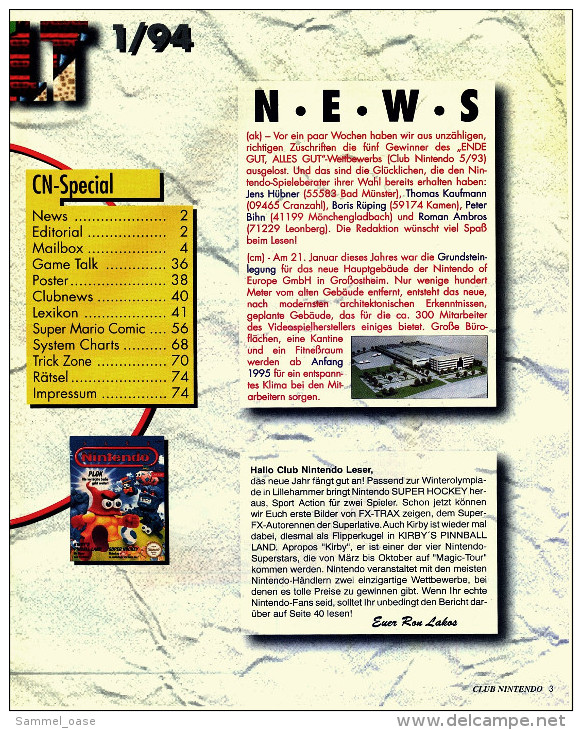 Die Offizielle Club Nintendo Computerspiele-Zeitschrift / Januar 1994 - Computer & Technik