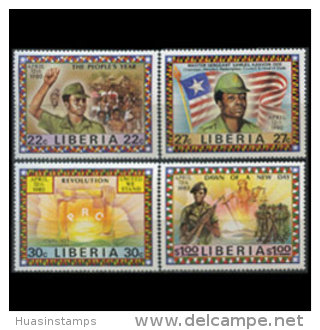 LIBERIA 1981 - Scott# 893-6 Sgt.Doe Set Of 4 MNH - Liberia