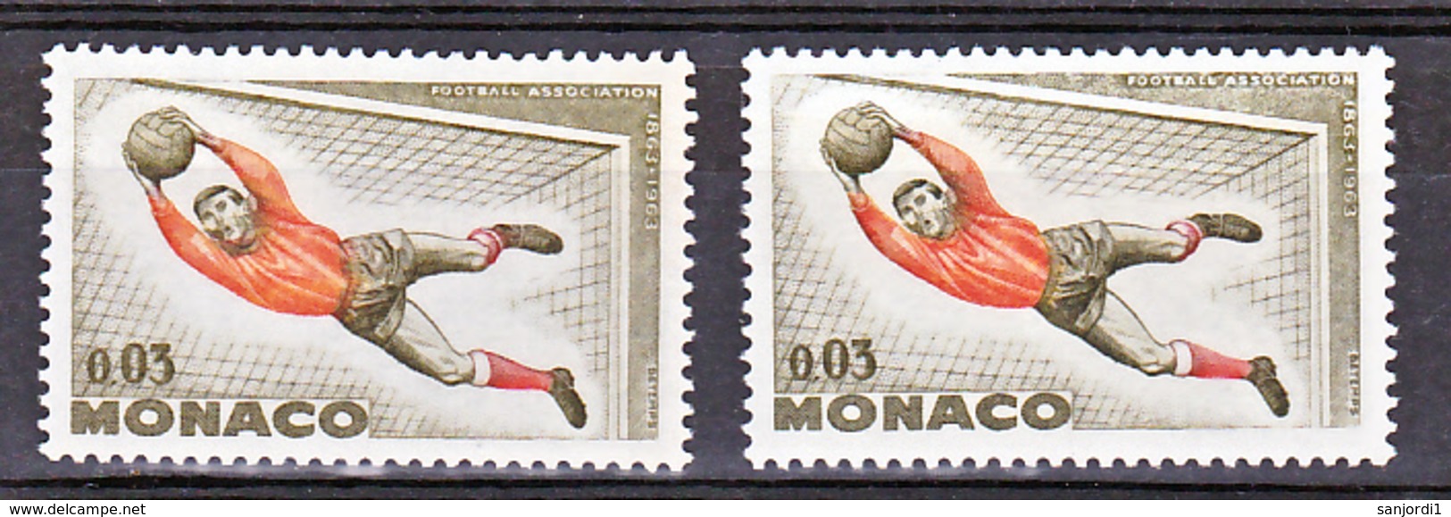 Monaco  622 Variété Maillot Rouge Et Orange  Football Gardien De But Neuf ** TB  MNH Sin Charnela - Variétés