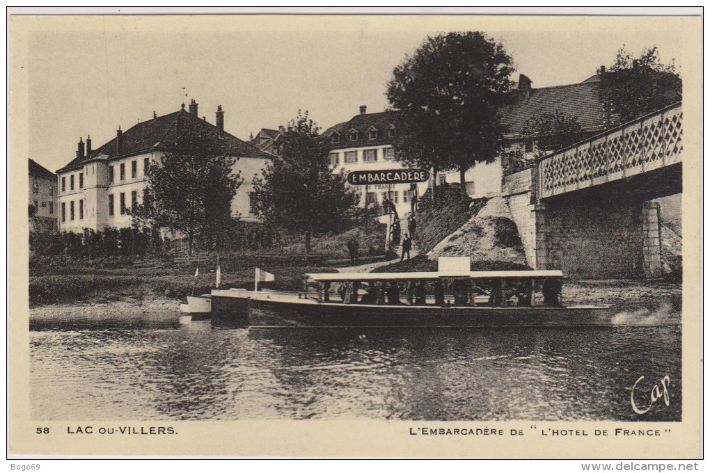 (R)DOUBS , LAC OU VILLERS L'embarcadère De L'hotel De France - Autres & Non Classés