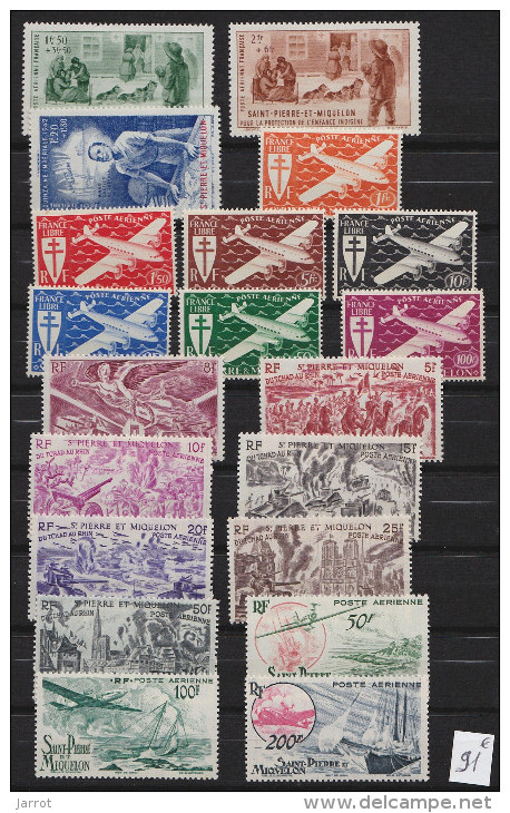 Collection à Complèterdu Début à 1976  Postre Aérienne Complète - Collections, Lots & Séries