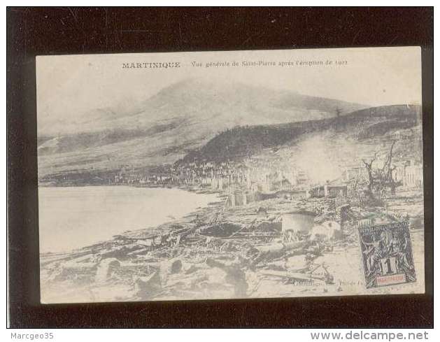 Martinique Vue Générale De Saint Pierre Après L'éruption De 1902 édit. Leboullanger - Autres & Non Classés