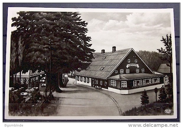 Alte Karte "Lindenschänke , HAIN, Riesengebirge, Hermsdorf" 1933 - Schlesien