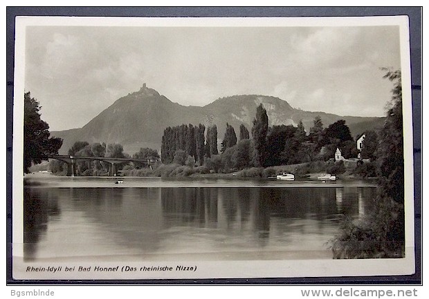 Alte Karte "Rhein-Idyll Bei Bad Honnef (Das Rheinische Nizza)" Rolandseck 1934 - Bad Honnef