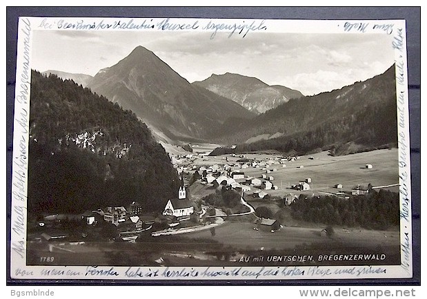 Alte Karte "AU Mit UENTSCHEN Im Bregenzerwalde" 1942 - Bregenzerwaldorte