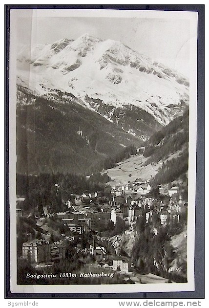 Alte Karte "Badgastein, Rathausberg" 1942 - Bad Gastein