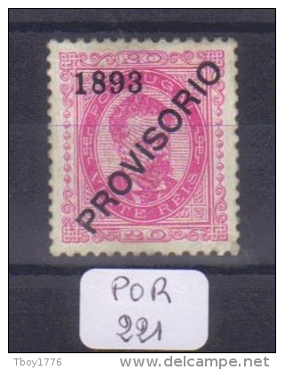 POR Afinsa  91 D. Luis I Surchargé PROVISORIO Luxe Papier Porcelana 11 1/2 Xx - Unused Stamps