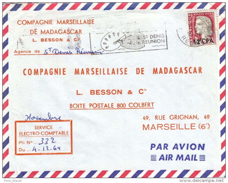 1964 - Lettre à Entête - Compagnie Marseillaise De Madagascar - FRANCO DE PORT - Briefe U. Dokumente