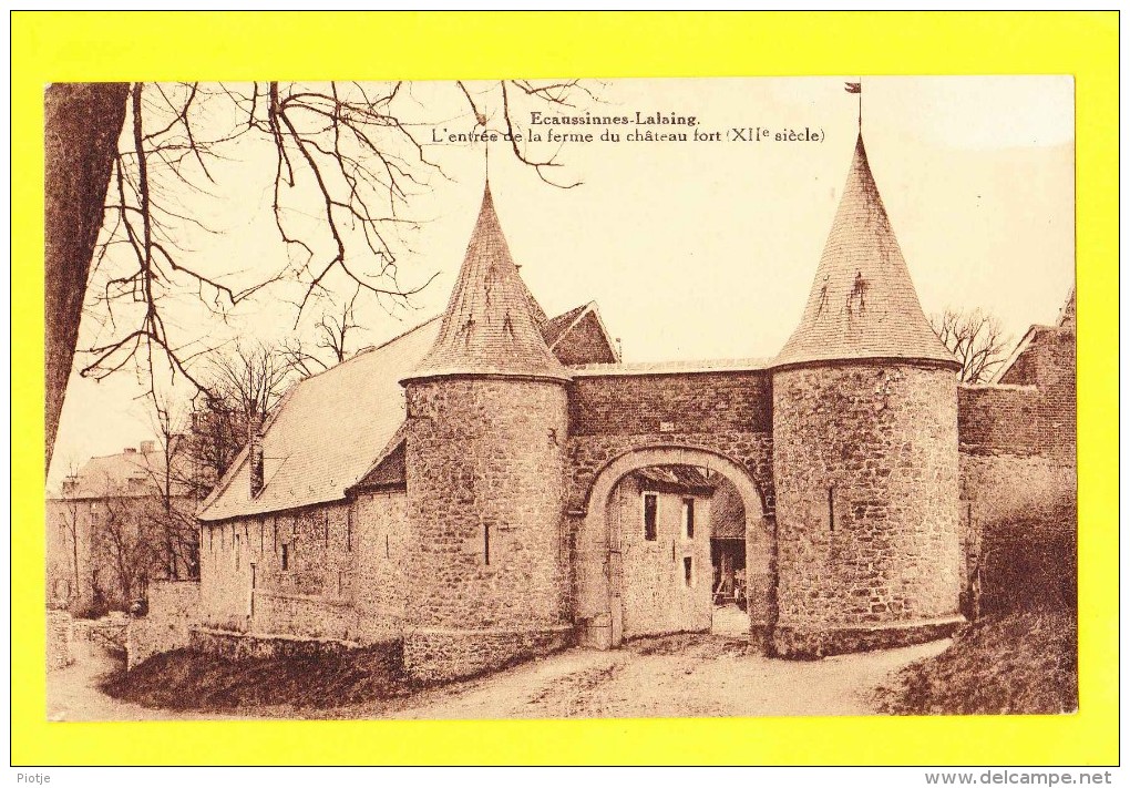 * Ecaussinnes Lalaing (Hainaut - La Wallonie - Charlerloi - Mons) * (Edition Belge) Chateau, Entrée De La Ferme, Kasteel - Ecaussinnes