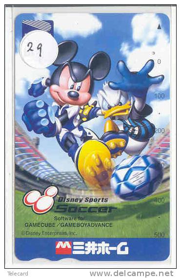 Carte Prépayée Japon (29) DISNEY JAPAN * PREPAID CARD *  FOOTBALL * SOCCER * VOETBAL * Tosho - Disney