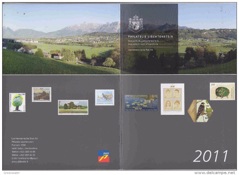 Liechtenstein 2011 Year Set In Map ** Mnh (F4327) - Vollständige Jahrgänge