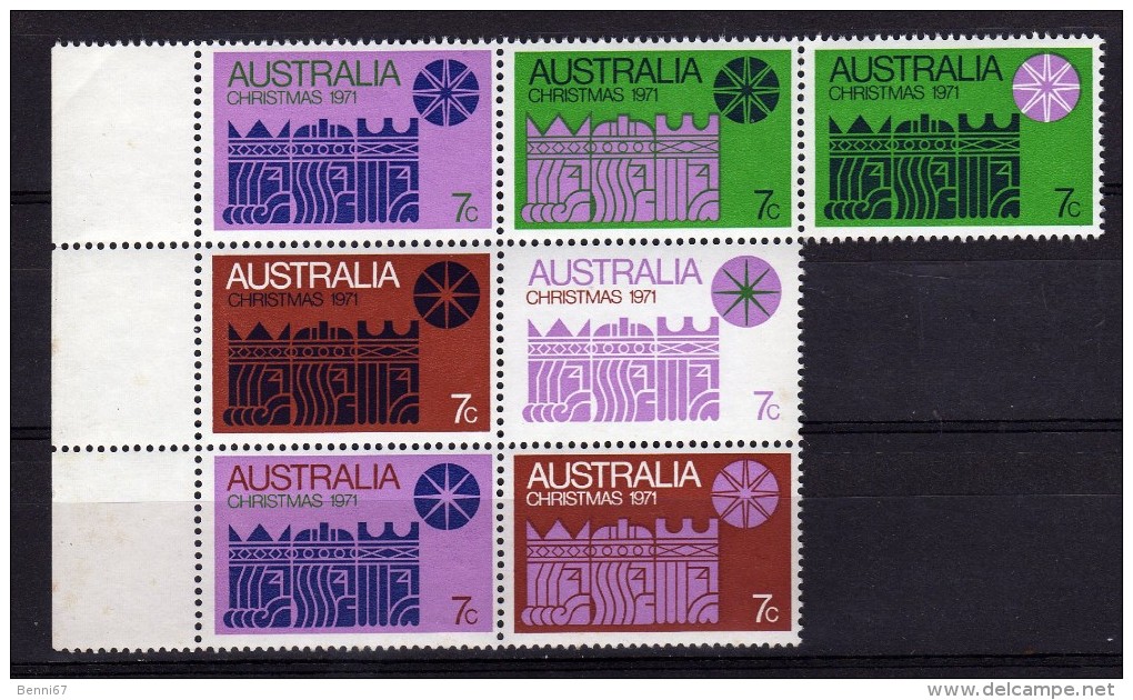 AUSTRALIE Australia 1971 Noel Christmas Yv 450/456 MNH ** - Mint Stamps