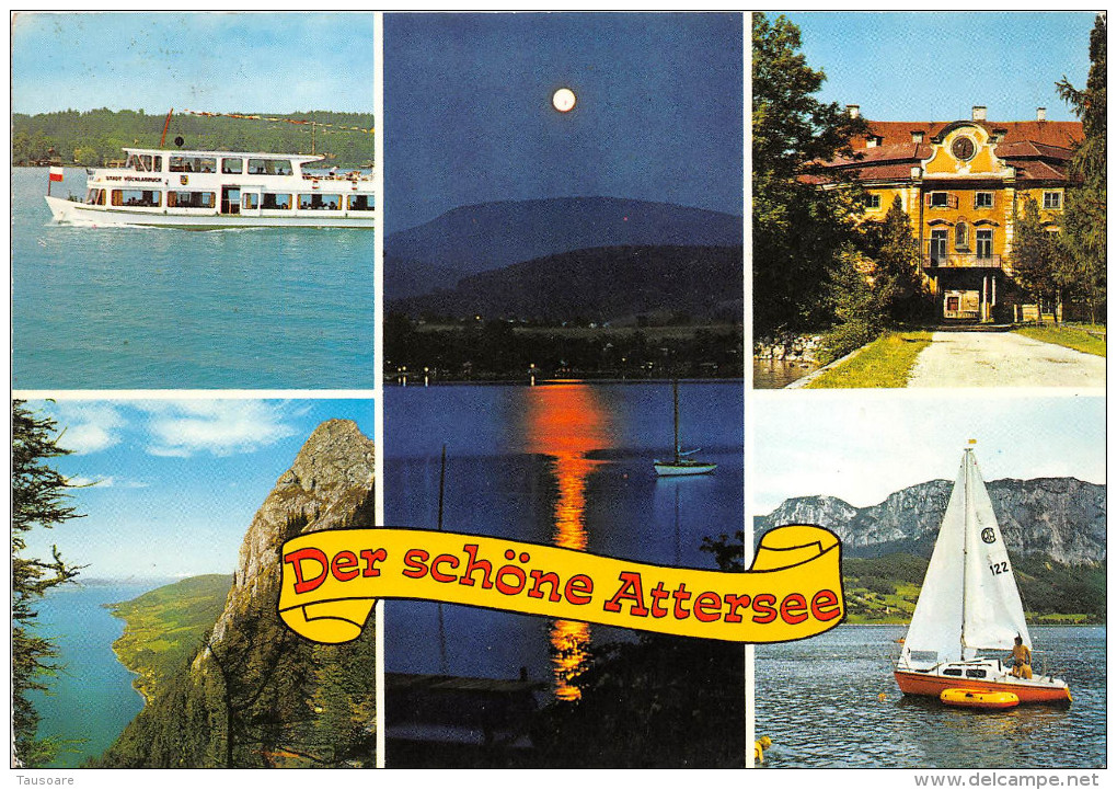 Zs52464 Austria Attersee Multiviews Schloss Kammer Castle Multiviews Sail Boats Bateaux Passenger Ship - Other & Unclassified