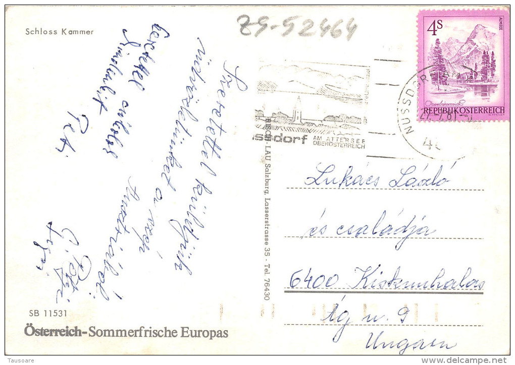 Zs52464 Austria Attersee Multiviews Schloss Kammer Castle Multiviews Sail Boats Bateaux Passenger Ship - Other & Unclassified