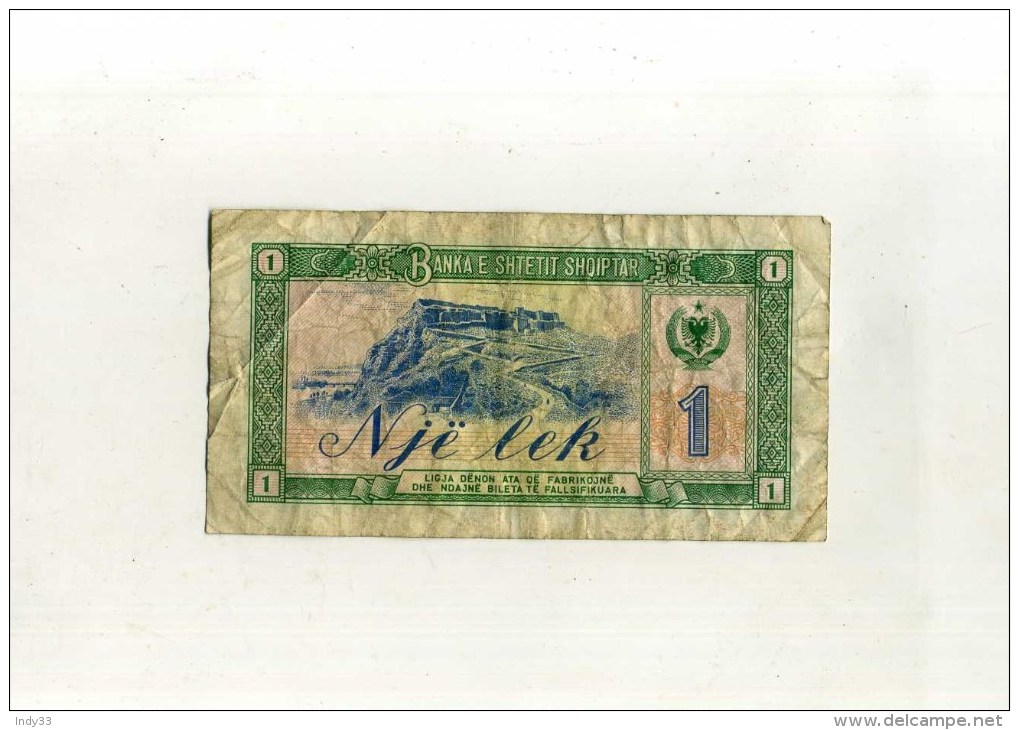 - ALBANIE . BILLET 1 L. 1976 . - Albanien