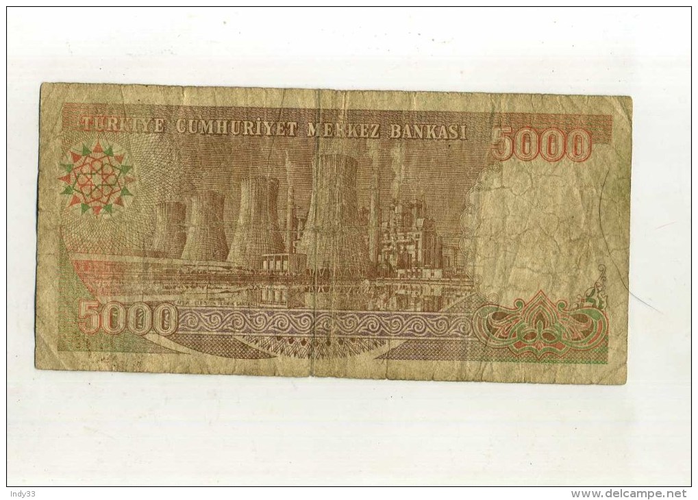 - TURQUIE . BILLET 5000 L. 1970 - Turchia