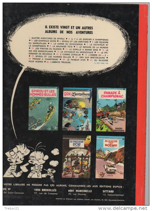 FRANQUIN-   SPIROU ET  FANTASIO -L'ABBAYE TRUQUÉE.- DUPUY N° 22 - Spirou Et Fantasio