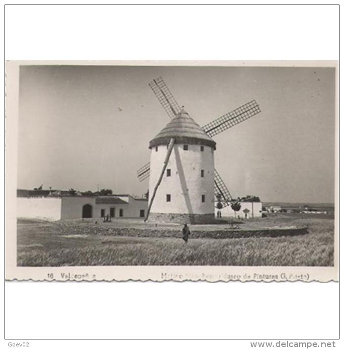 CDRLTP5401-LFTMD4974.Tarjeta Postal DE CIUDAD REAL.Casas,campo Y MOLINOS DE VIENTO En VALDEPEÑAS - Ciudad Real