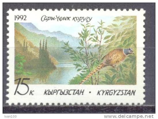 1992. Kyrgyzstan, Nature Reserve, 1v, Mint/** - Kirghizistan