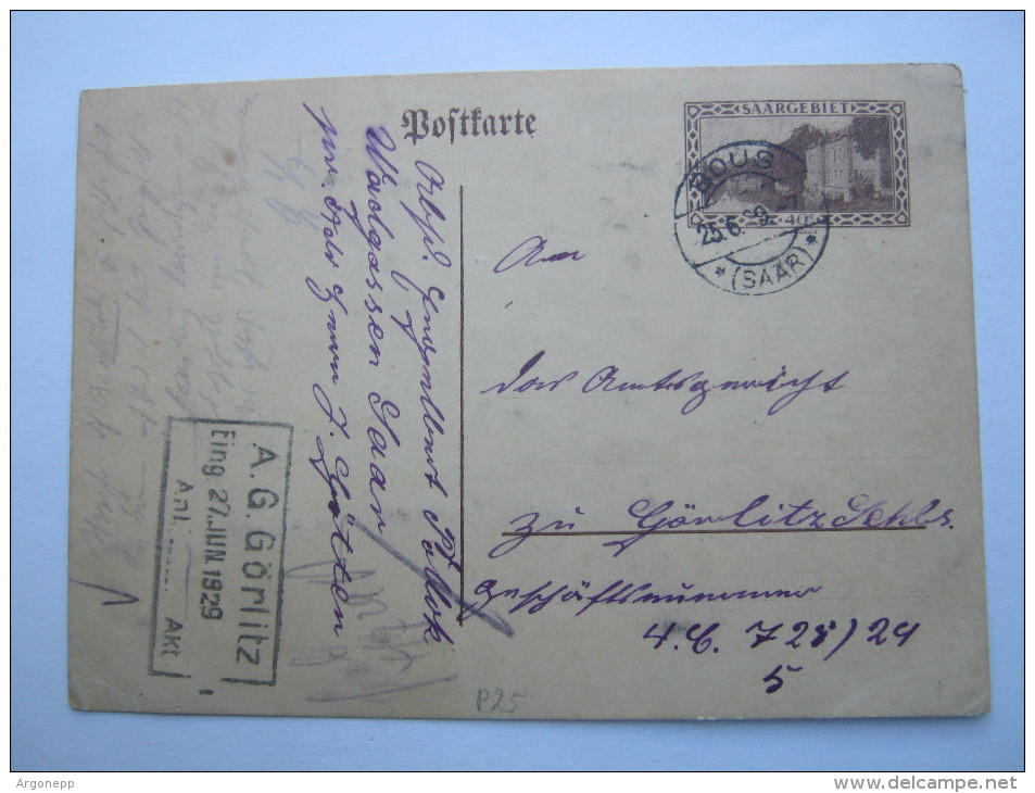 1929, BOUS , Klarer Stempel Auf Karte - Brieven En Documenten