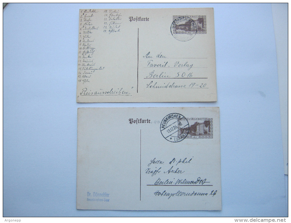 1926/33,  2 Ganzsachen , Klare Stempel - Storia Postale