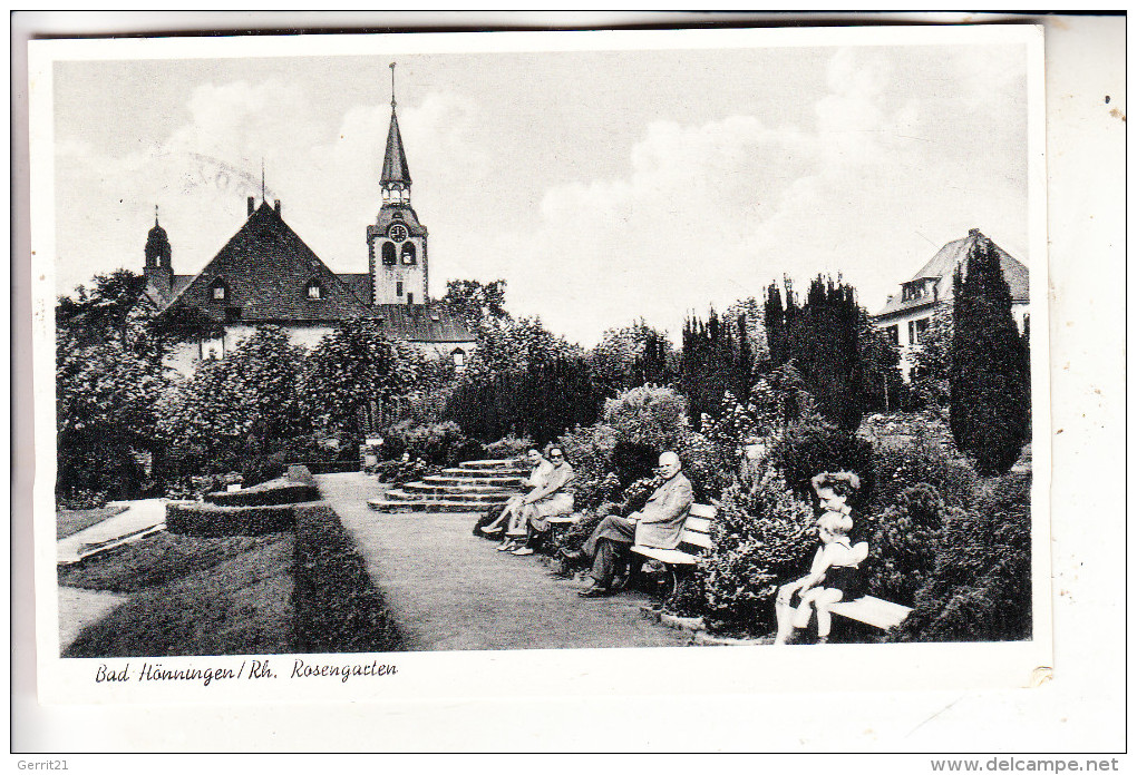 5462 BAD HÖNNINGEN, Rosengarten,  195... - Bad Hönningen