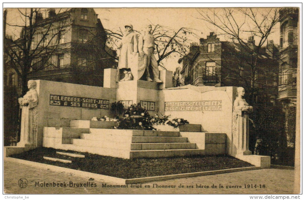 Bruxelles, Molenbeek; Monument érigé En L'honneur De Ses Héros De La Guerre 1914-18 (pk21598) - St-Jans-Molenbeek - Molenbeek-St-Jean